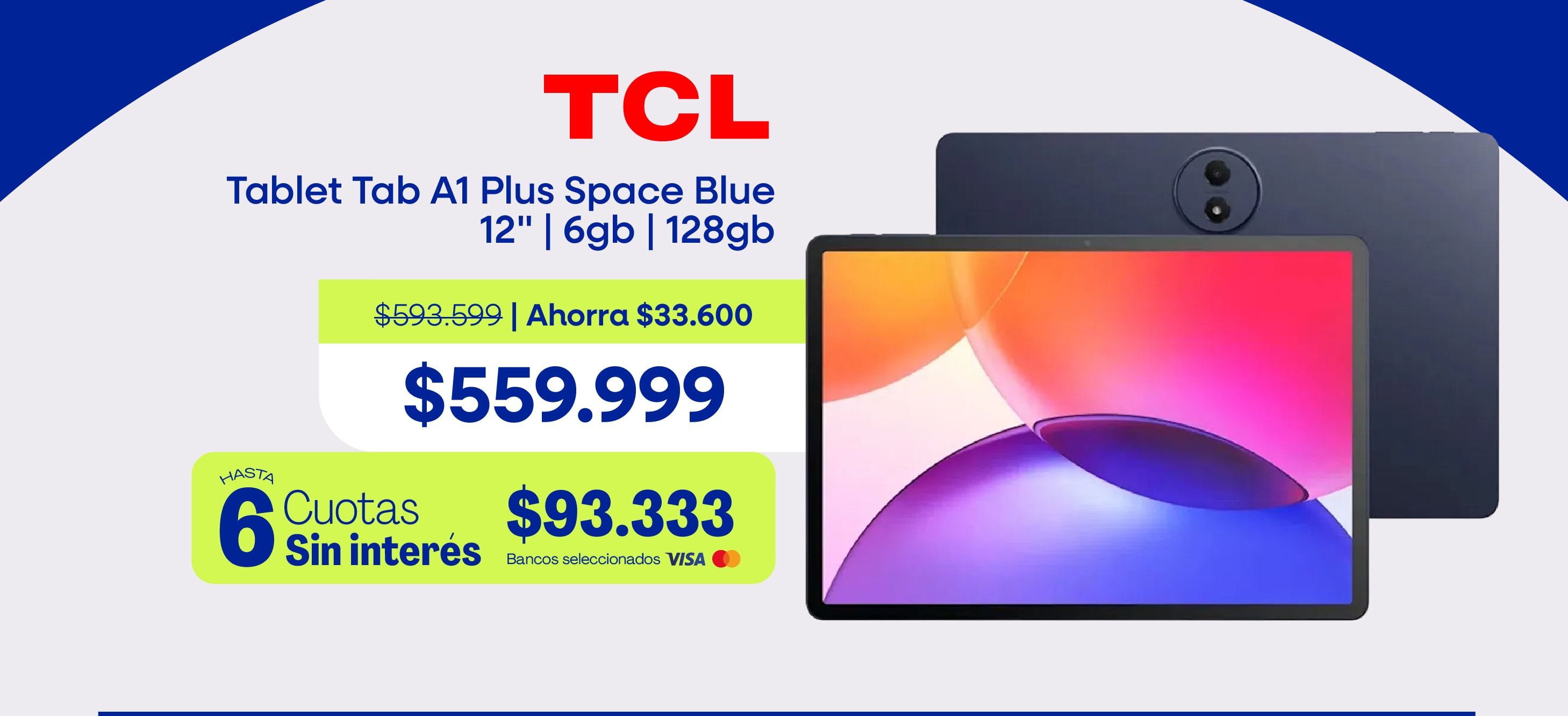 TCL
Tablet Tab A1 Plus Space Blue
12